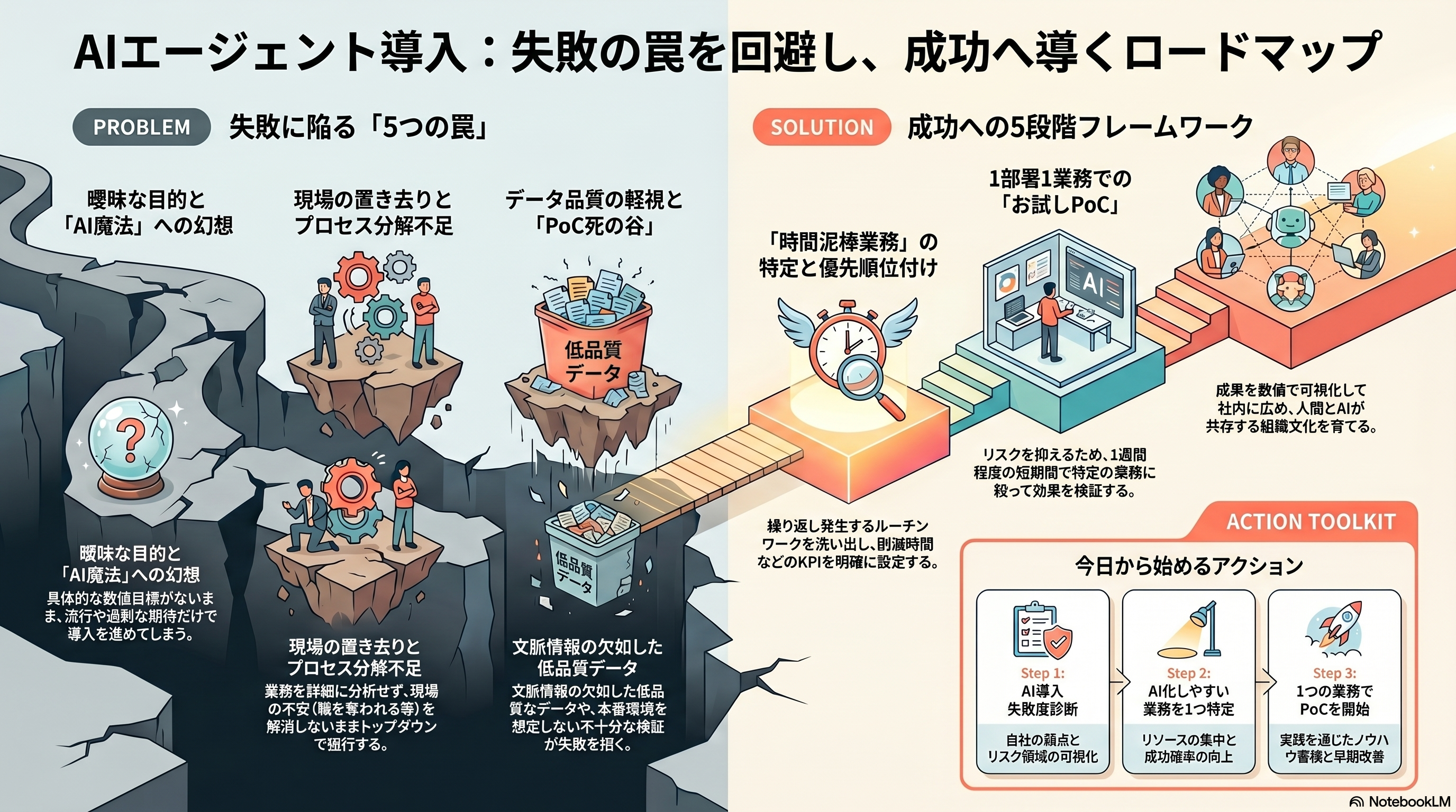 【2026年最新】AIエージェント導入で失敗する企業の共通課題と成功への道筋